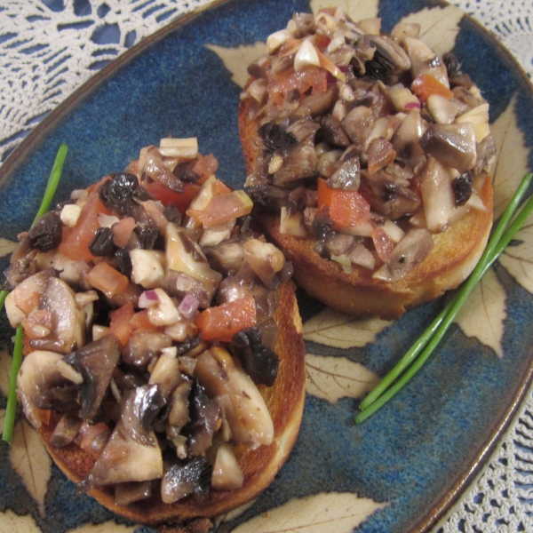 Cold Mushroom Bruschetta
