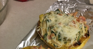 Creamy Chicken and Spaghetti Squash Boats