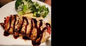Caprese-Stuffed Chicken Breast with Balsamic Reduction
