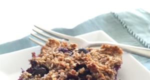 Soaked Blueberry Coconut Oatmeal Bake
