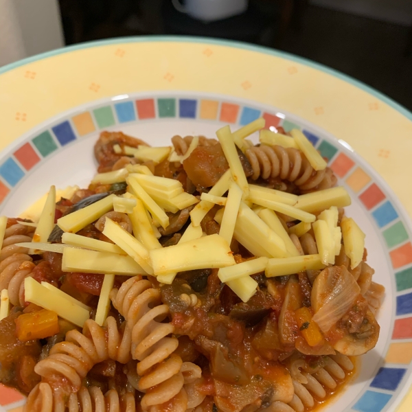 Eggplant Red Gravy with Anchovies