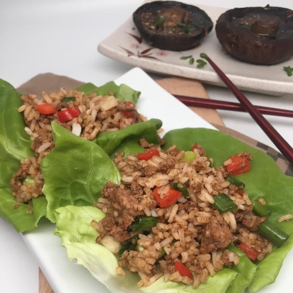 Asian-Inspired Ground Turkey Lettuce Wraps