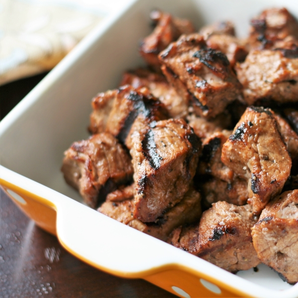 Low-Sugar BBQ Marinated Steak Tips