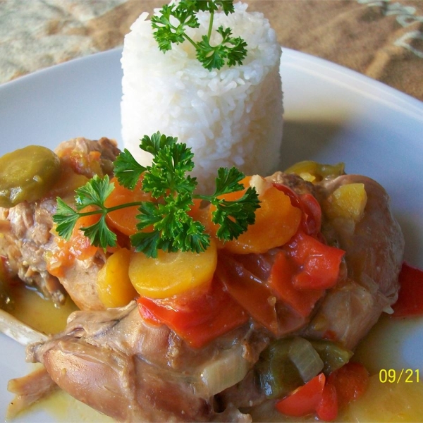 Rabbit Stew with Coconut Cream