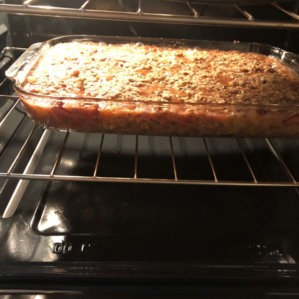 Royal Rhubarb Crisp