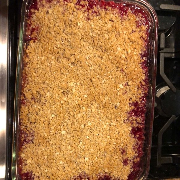 Royal Rhubarb Crisp