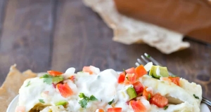 Creamy Salsa Verde Chicken Enchiladas