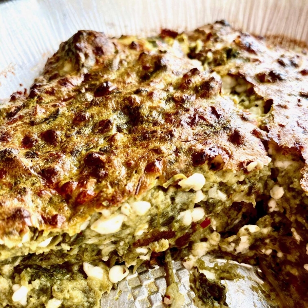 Air Fryer Spinach and Feta Casserole