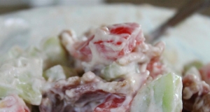 Grandma Jane's Kicked Up Tomato and Cucumber Salad
