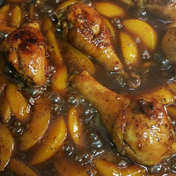 Drumsticks with Peach and Honey
