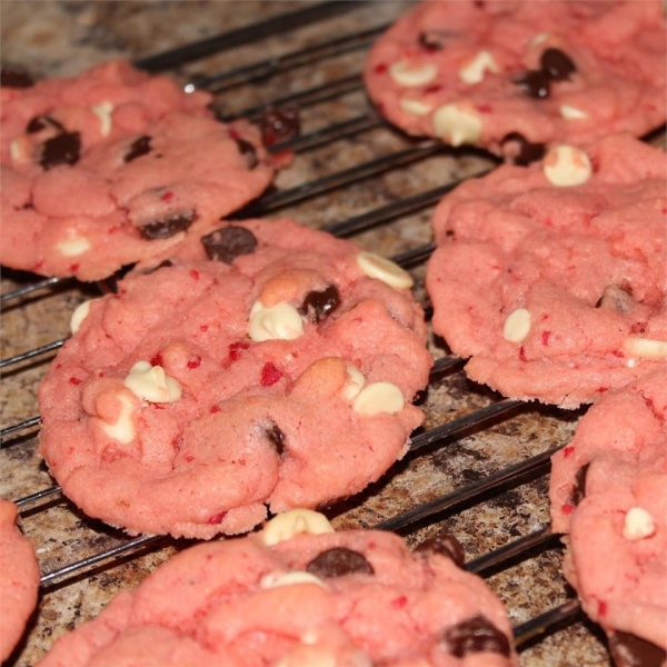 Valentine's Day Strawberry Chocolate Chip Cookies