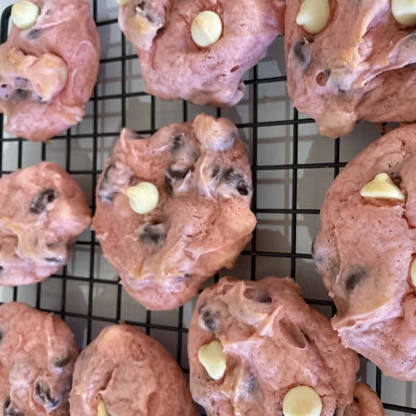 Valentine's Day Strawberry Chocolate Chip Cookies