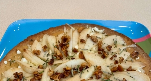 Blue Cheese, Walnut, and Pear Pizza