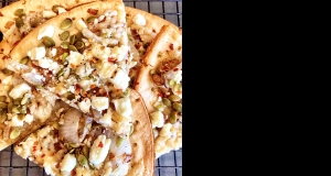 Pumpkin Seed Flatbread with Sweet Onions and Feta