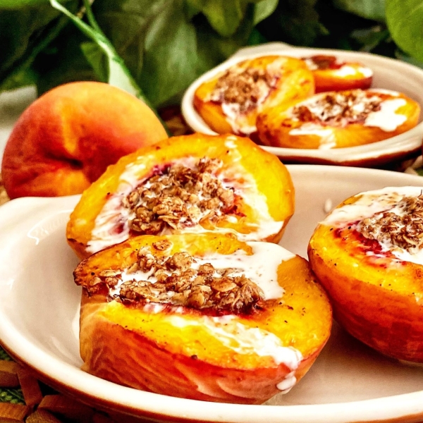 Air Fryer Grilled Peaches