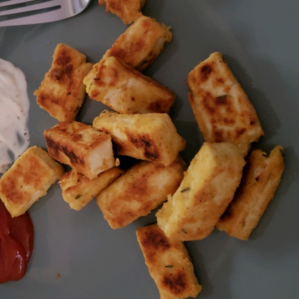 Breaded, Fried, Softly Spiced Tofu