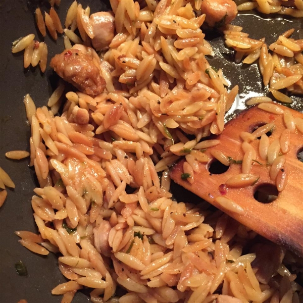 Everyday Orzo with Sausage and Fresh Herbs