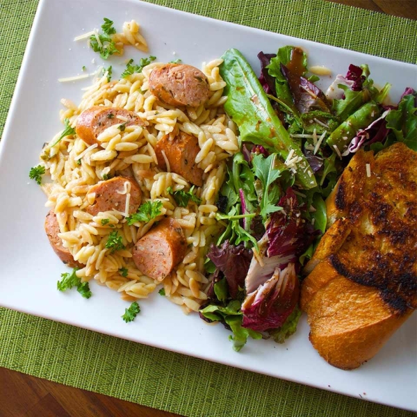 Everyday Orzo with Sausage and Fresh Herbs