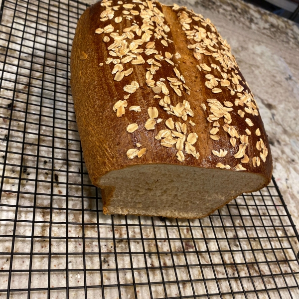 Bread Machine Honey-Oat-Wheat Bread
