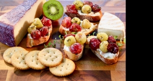 Roasted Grape Crostini with Fresh Herbs