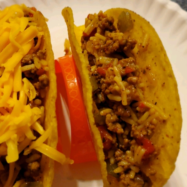 Mexican Rice & Beef Tacos