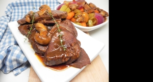 Apple Cider Pepper Pot Roast (Pressure Cooker Recipe)