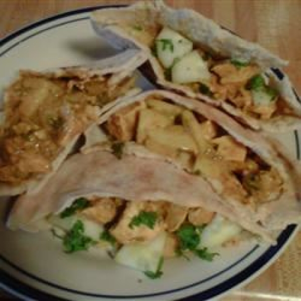 Tangy Turmeric Chicken Wraps
