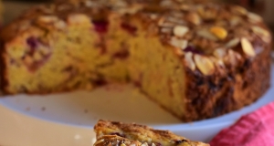 Raspberry-Ricotta Cake with White Chocolate and Almonds