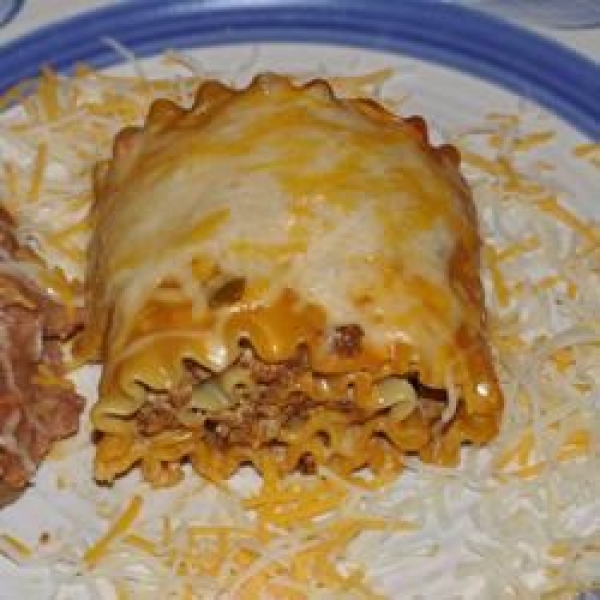 Mexican Lasagna Rollups