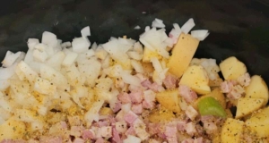 Easy Slow Cooker Cheesy Potato Soup with Ham