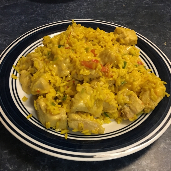 Cheesy Chicken and Yellow Rice