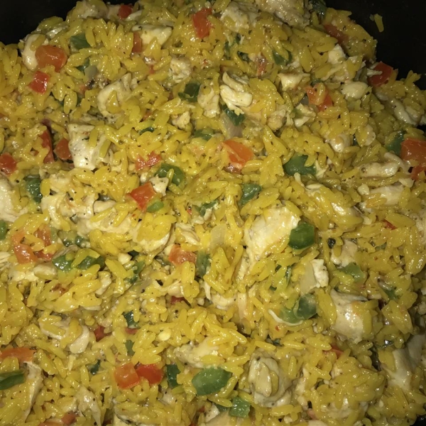 Cheesy Chicken and Yellow Rice