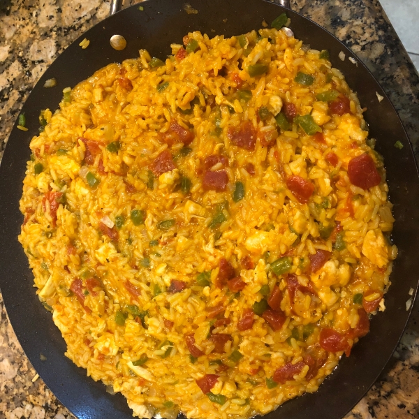 Cheesy Chicken and Yellow Rice