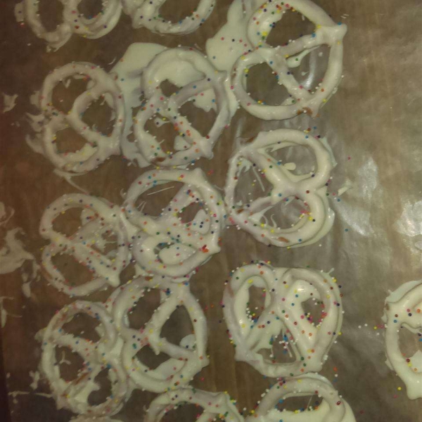 White Chocolate-Covered Pretzels