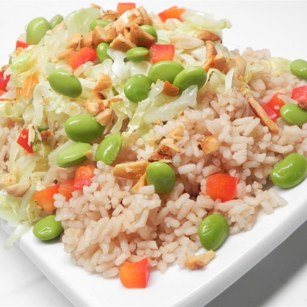 Asian Cabbage and Tea Rice