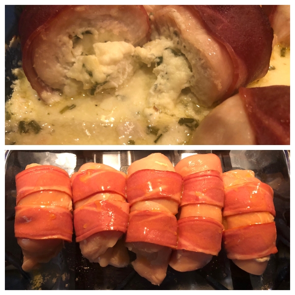 Cream Cheese, Garlic, and Chive Stuffed Chicken