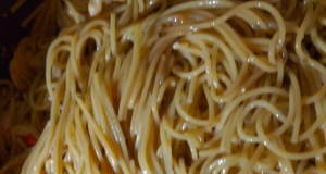 Greg's Easy Spaghetti with Balsamic Chicken