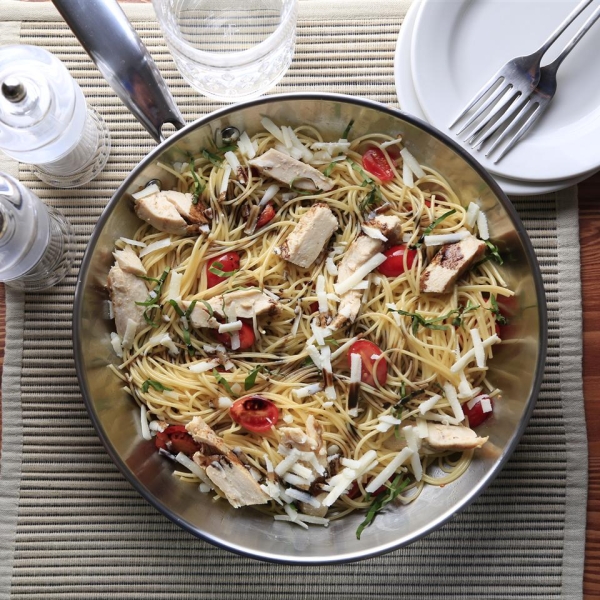 Greg's Easy Spaghetti with Balsamic Chicken