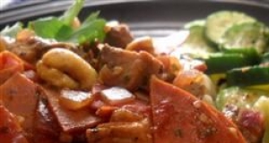 Dan's Pork in Tangy Pepperoni and Cashew Sauce