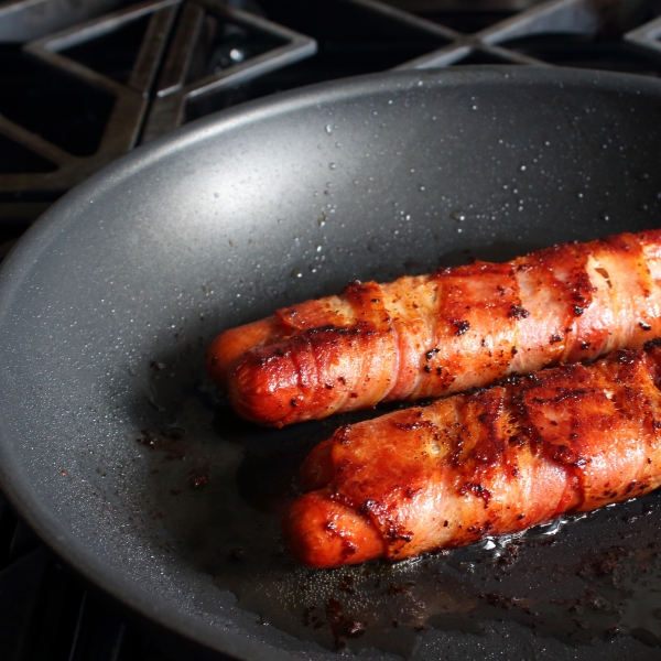 Bacon-Wrapped Double Dogs