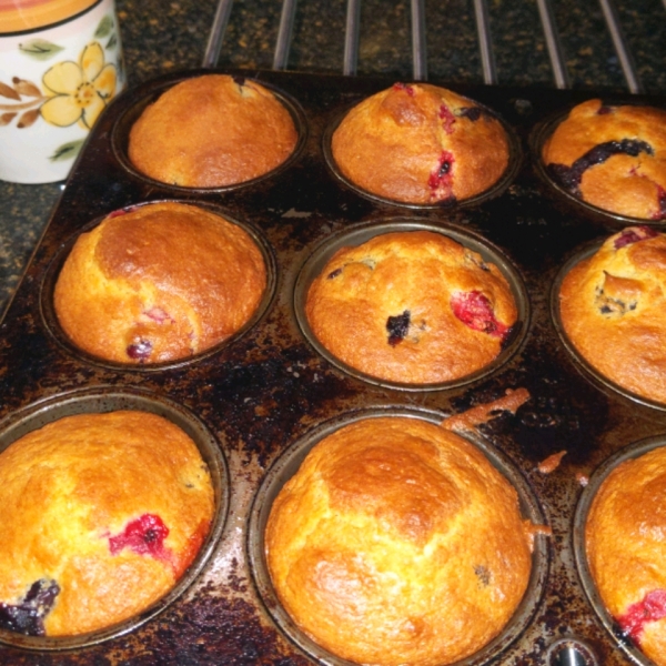 Berry-Blue Corn Muffins