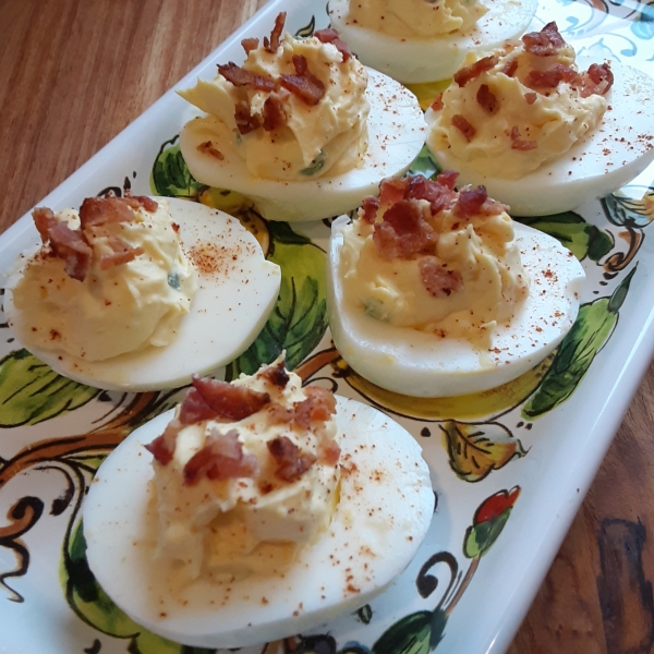 Creamy Jalapeno Deviled Eggs