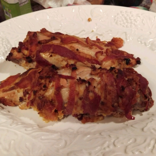 Cornbread-Stuffed Bacon-Wrapped Pork Tenderloin