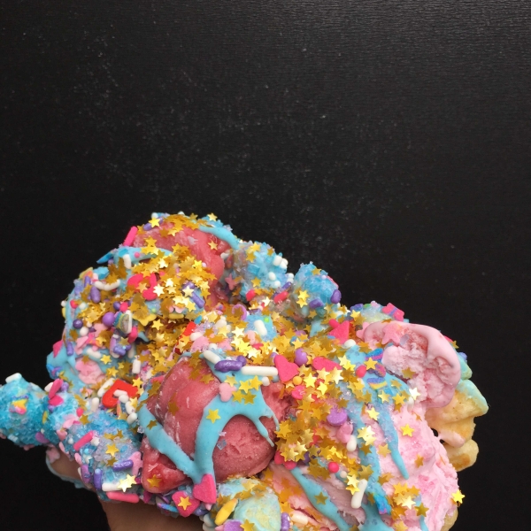 Unicorn Waffle Taco Sundae