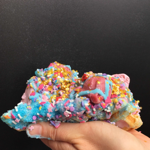 Unicorn Waffle Taco Sundae