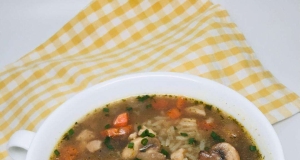 Cremini Mushroom and Rice Soup