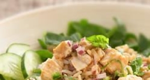 Thai Salad with Whole Grain Brown Rice and Chicken