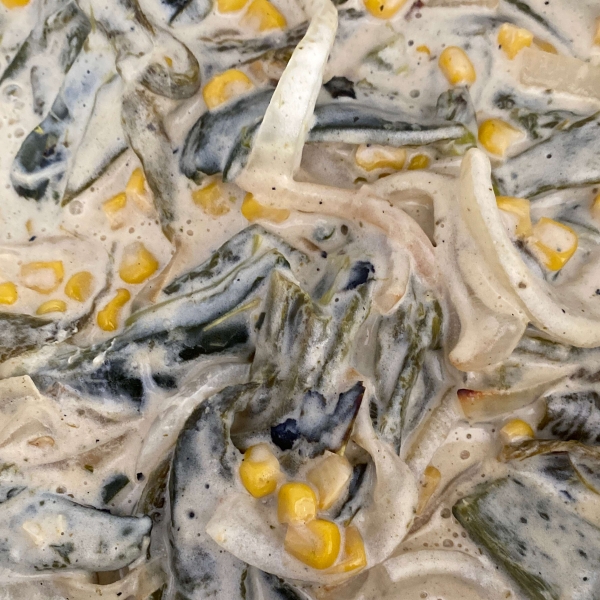 Rajas Poblanas (Poblano Strips)