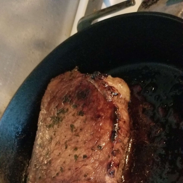 Cast Iron Pan-Seared Steak (Oven-Finished)
