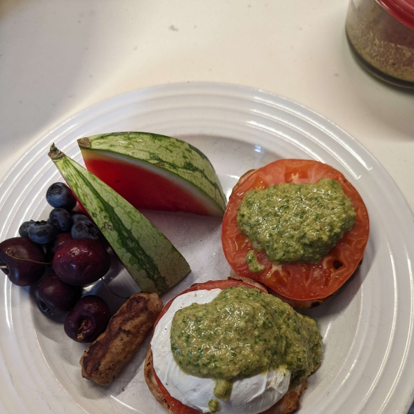 Poached Eggs Caprese